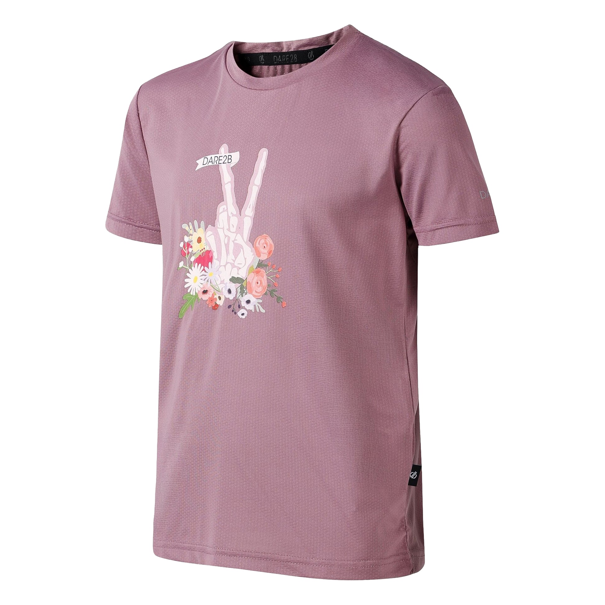 Mauve Shadow - Side - Dare 2B Childrens-Kids Amusing Handprint T-Shirt