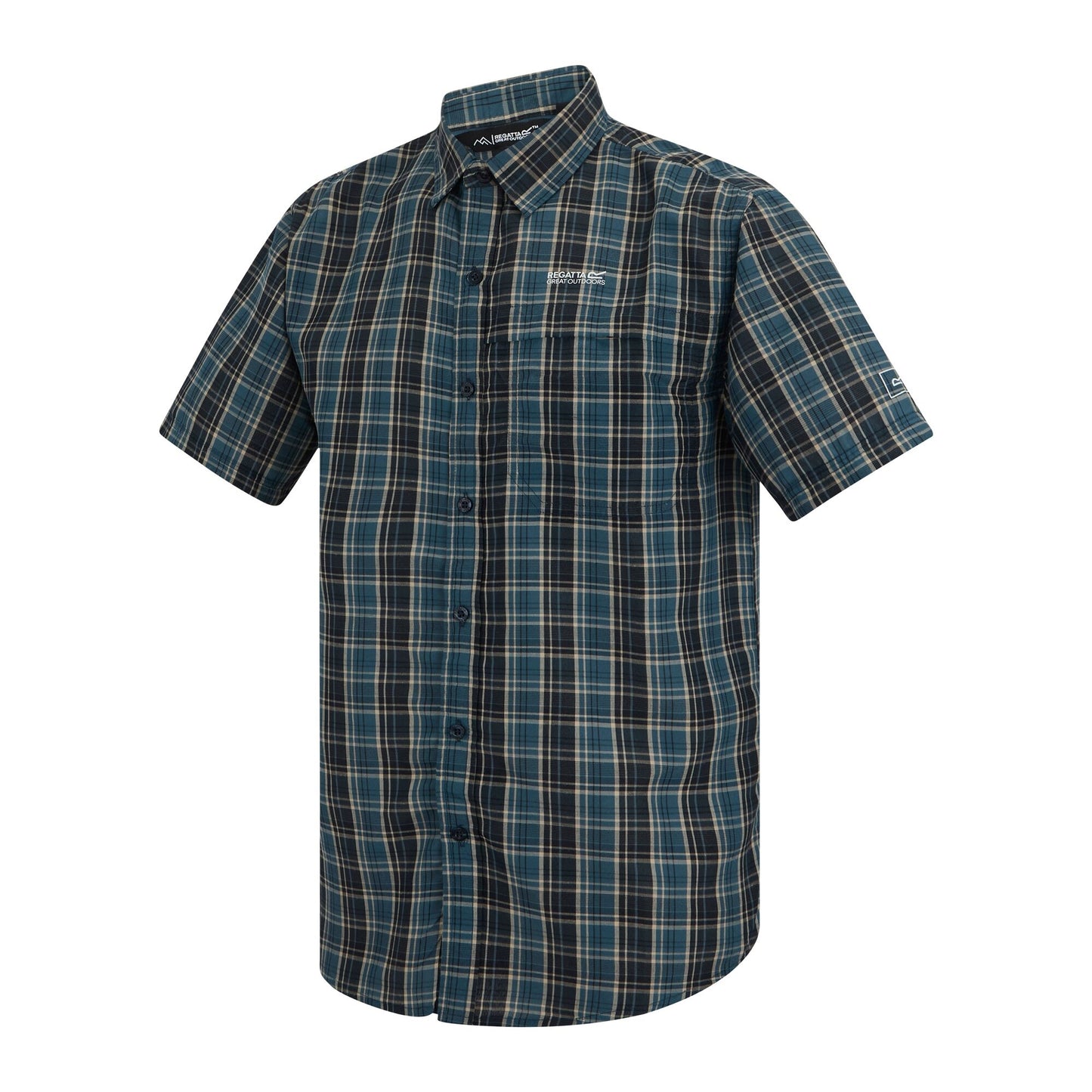 Night Sky - Side - Regatta Mens Mindano Triangle Short-Sleeved Shirt