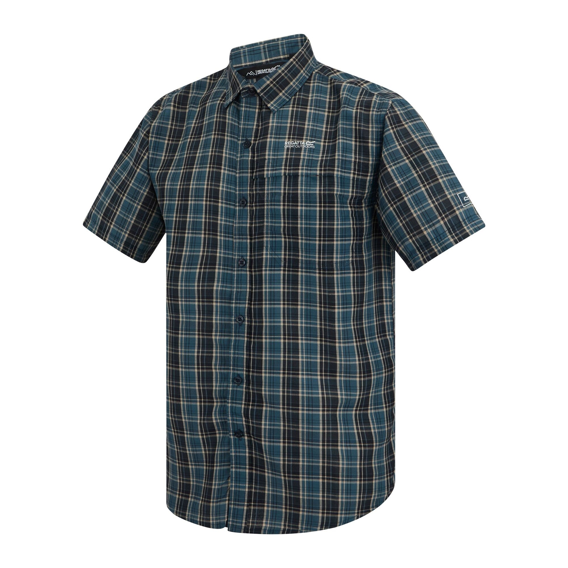 Night Sky - Side - Regatta Mens Mindano Triangle Short-Sleeved Shirt