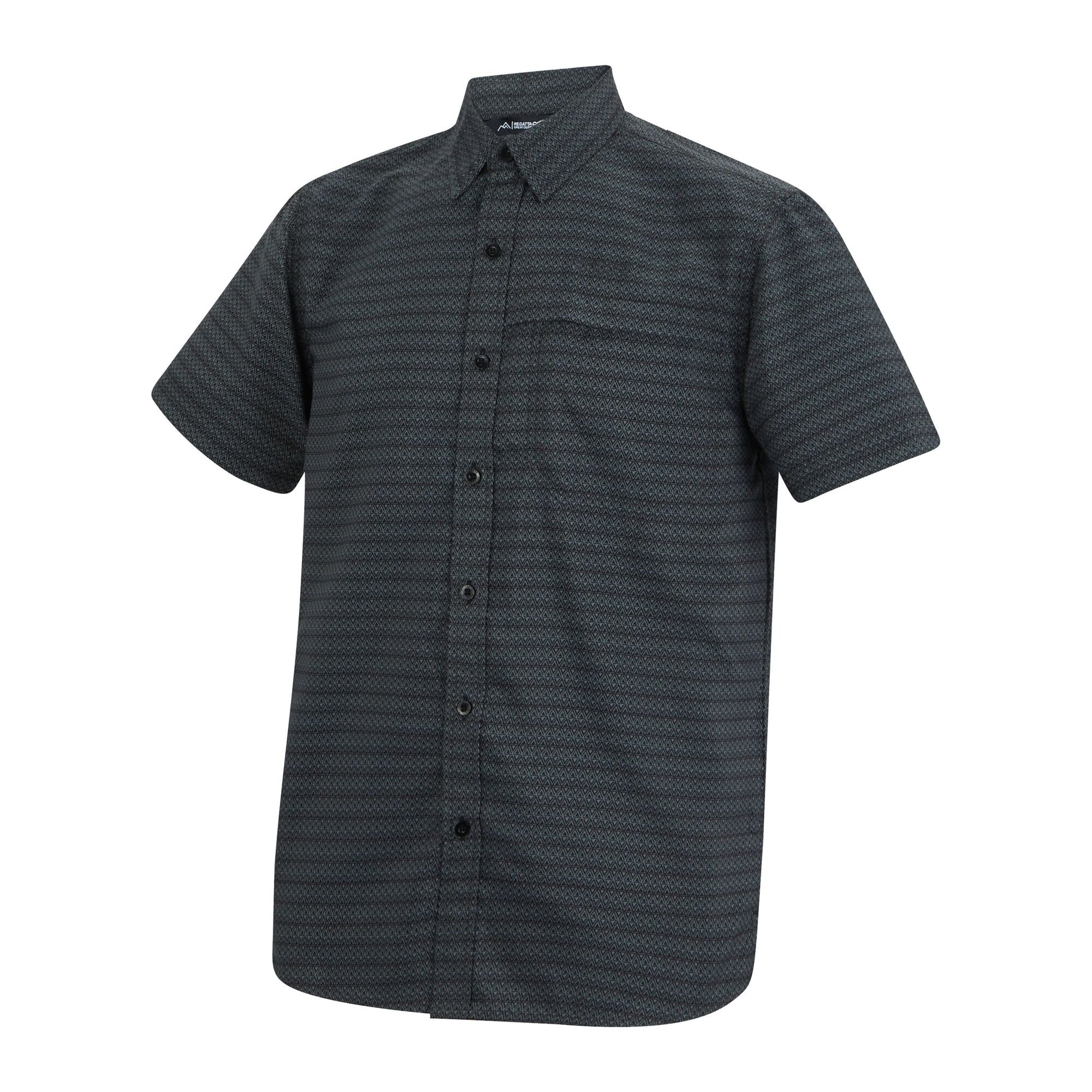 Dark Storm - Side - Regatta Mens Mindano Triangle Short-Sleeved Shirt