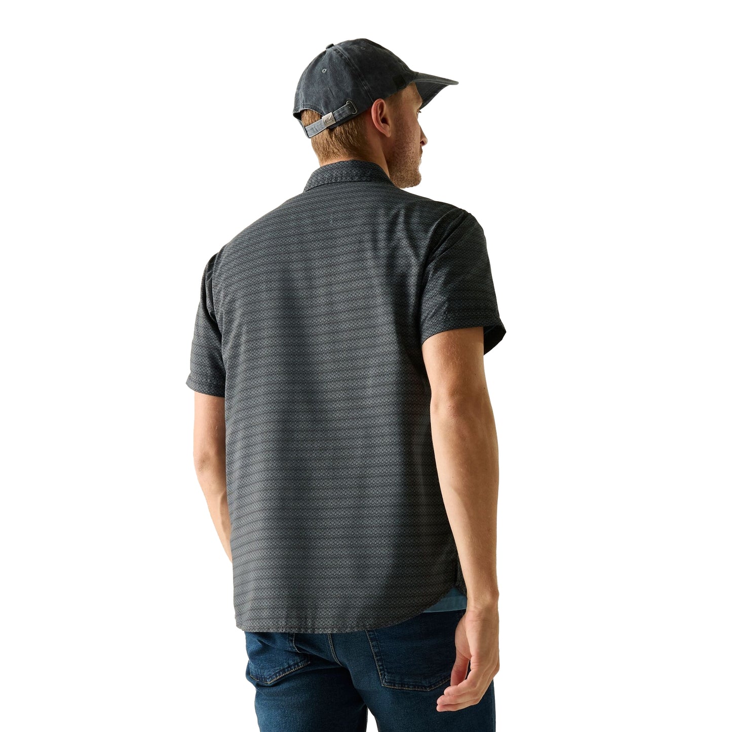 Dark Storm - Pack Shot - Regatta Mens Mindano Triangle Short-Sleeved Shirt
