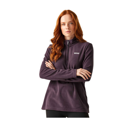 Deep Plum - Side - Regatta Great Outdoors Womens-Ladies Sweetheart 1-4 Zip Fleece Top