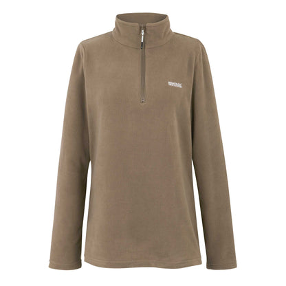 Mocha - Front - Regatta Great Outdoors Womens-Ladies Sweetheart 1-4 Zip Fleece Top