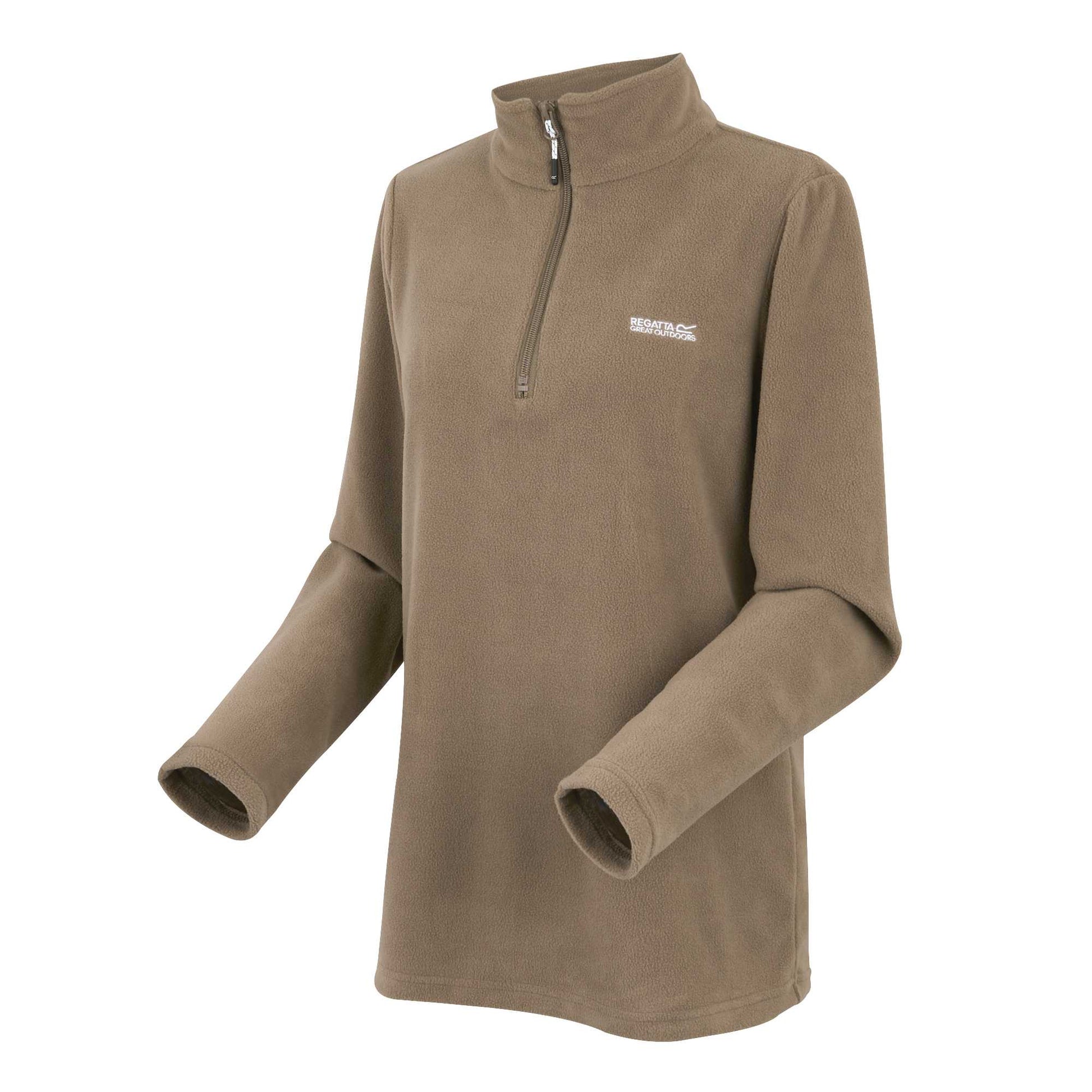 Mocha - Side - Regatta Great Outdoors Womens-Ladies Sweetheart 1-4 Zip Fleece Top