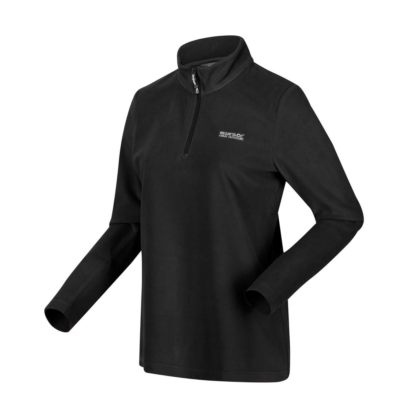 Black - Side - Regatta Great Outdoors Womens-Ladies Sweetheart 1-4 Zip Fleece Top