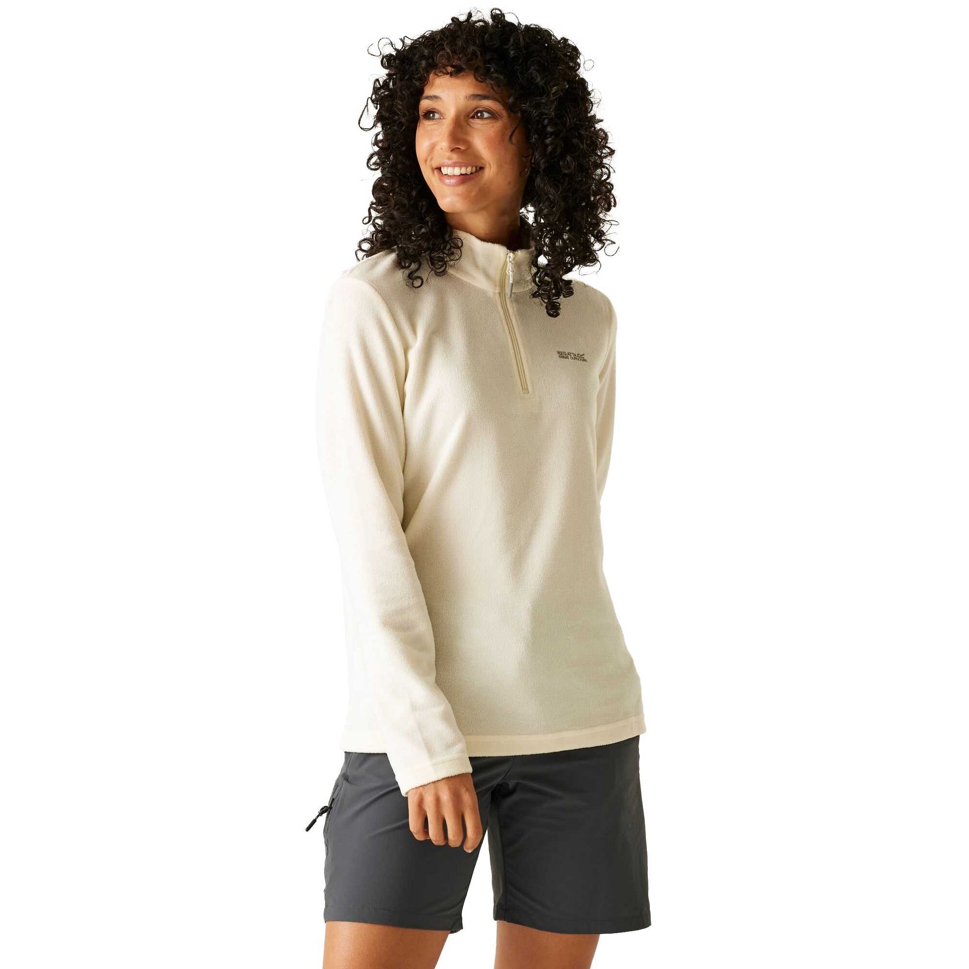 Polar Bear-Parchment - Side - Regatta Great Outdoors Womens-Ladies Sweetheart 1-4 Zip Fleece Top