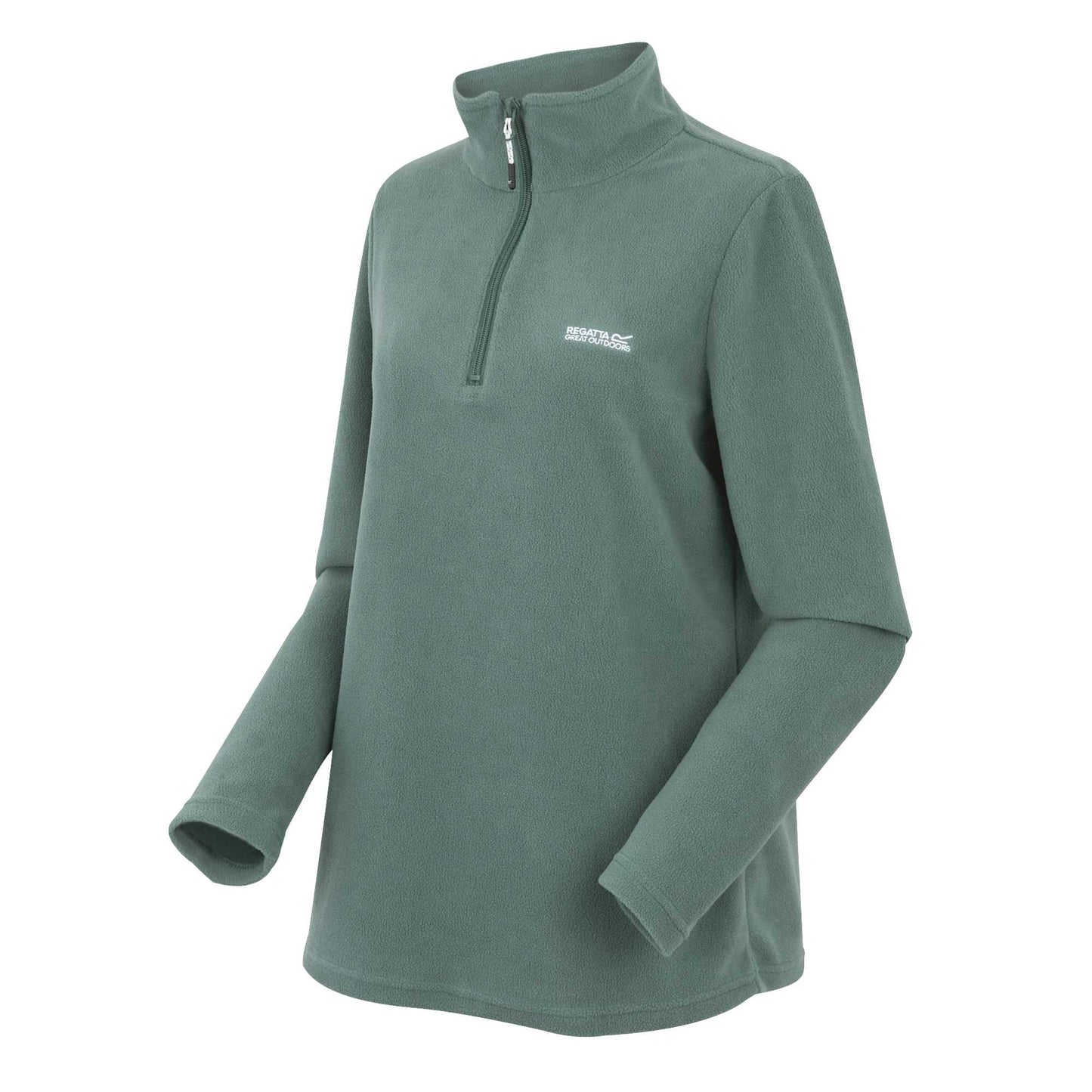 Spruce Green - Side - Regatta Great Outdoors Womens-Ladies Sweetheart 1-4 Zip Fleece Top