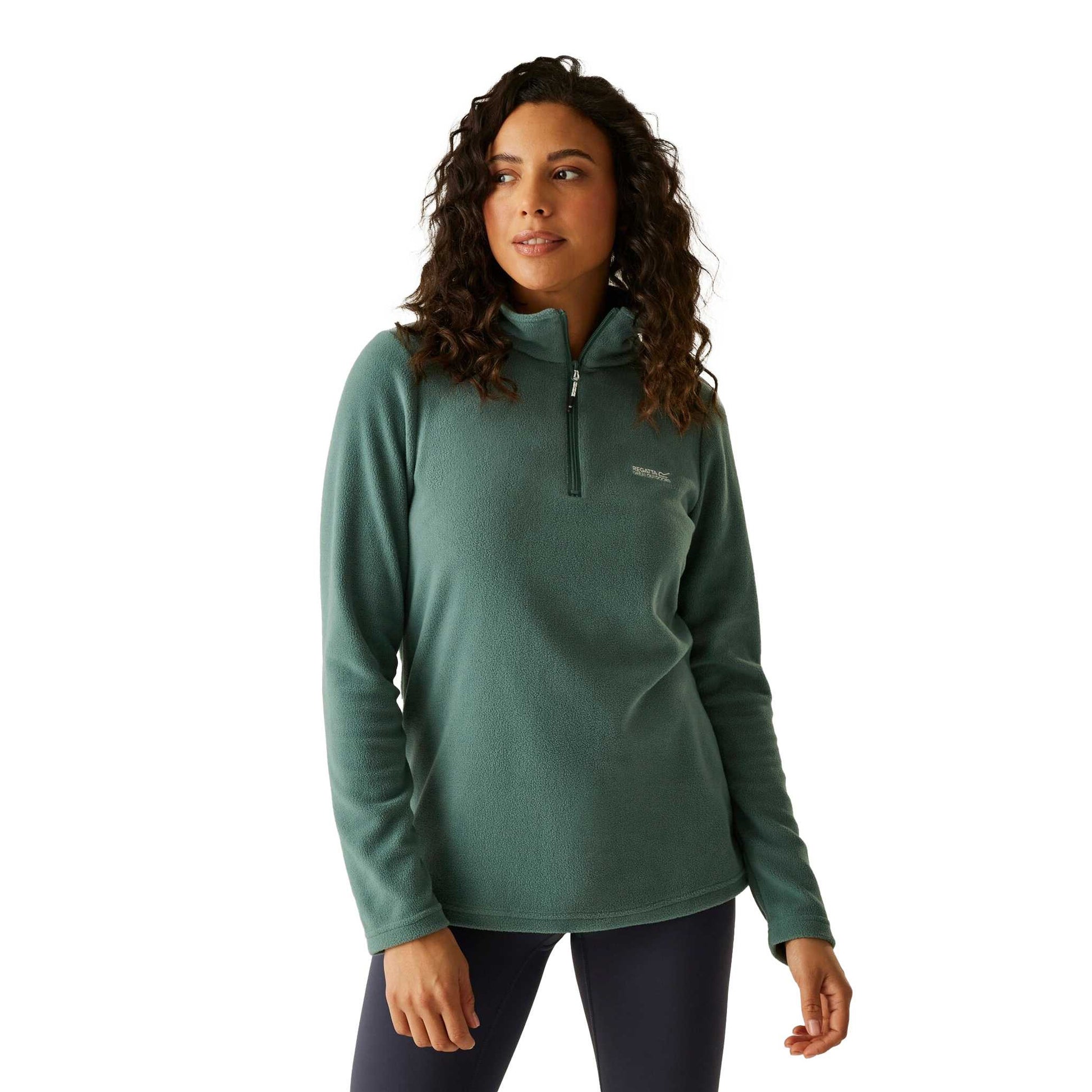 Spruce Green - Lifestyle - Regatta Great Outdoors Womens-Ladies Sweetheart 1-4 Zip Fleece Top