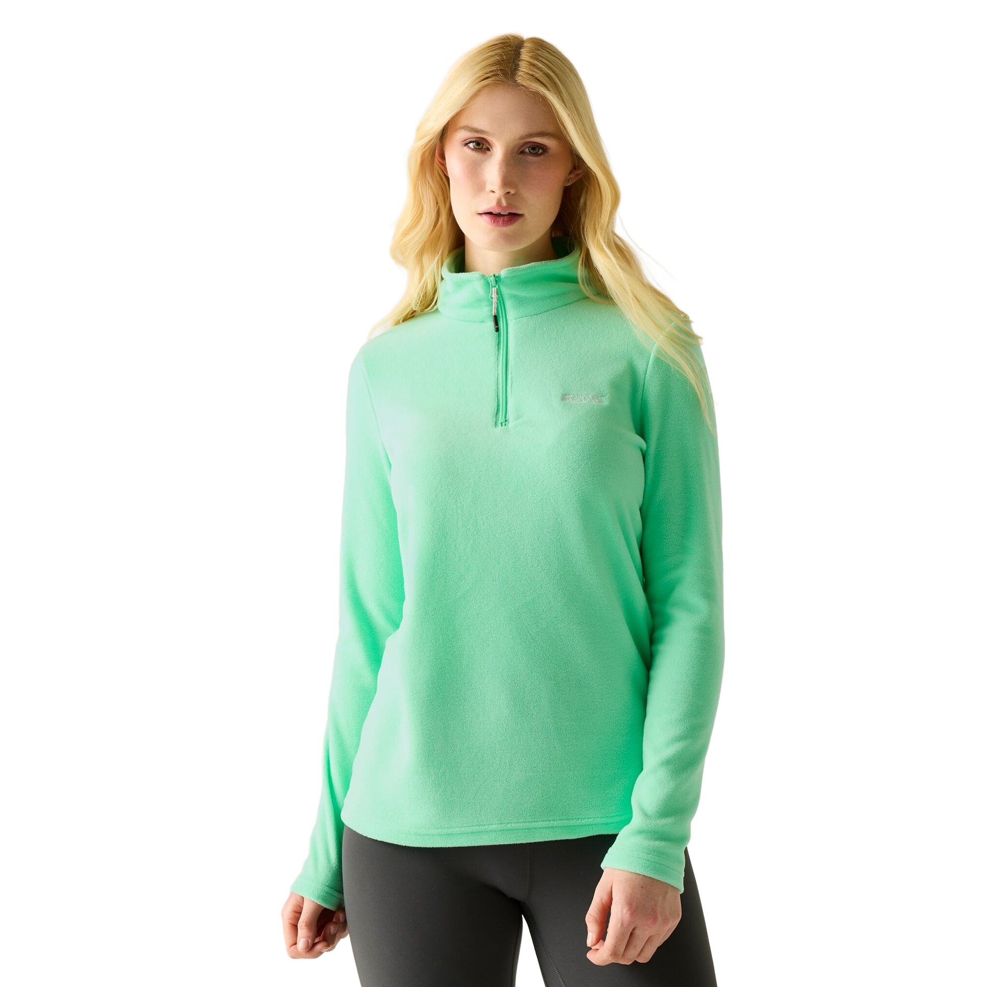 Ice Green - Lifestyle - Regatta Great Outdoors Womens-Ladies Sweetheart 1-4 Zip Fleece Top