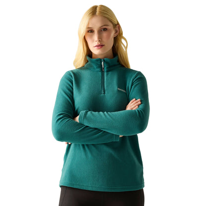 Mediterranean Green - Lifestyle - Regatta Great Outdoors Womens-Ladies Sweetheart 1-4 Zip Fleece Top