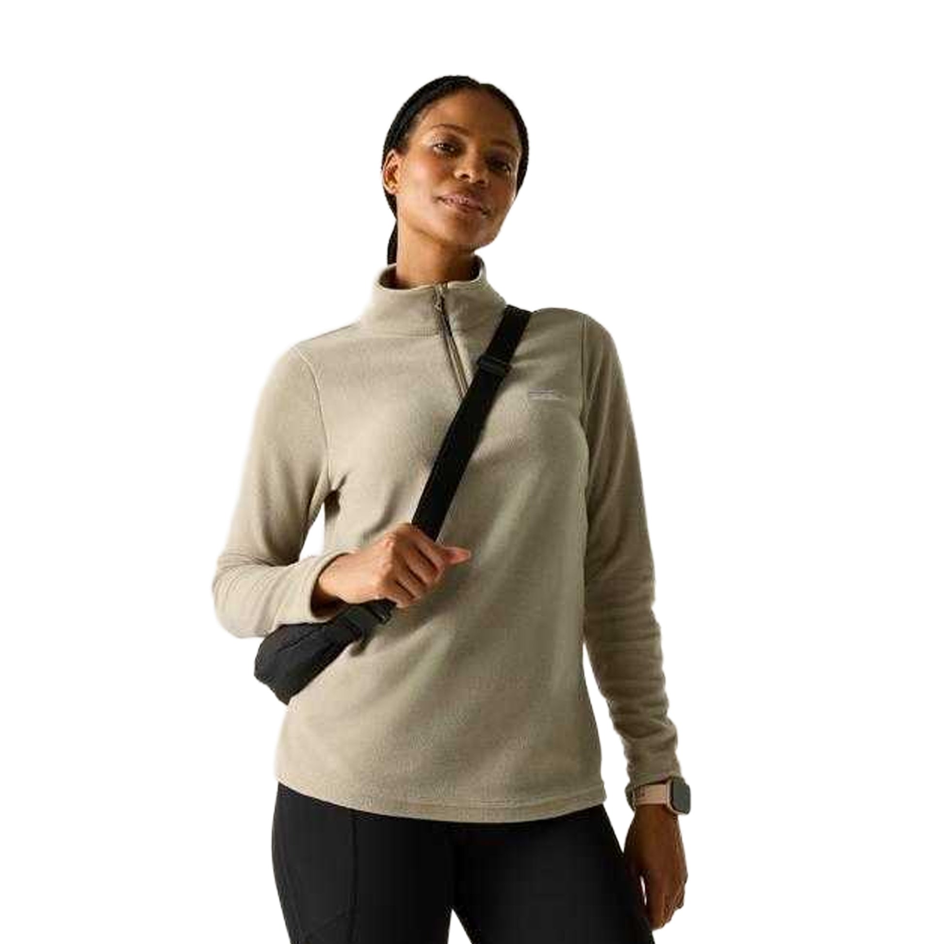 Parchment - Pack Shot - Regatta Great Outdoors Womens-Ladies Sweetheart 1-4 Zip Fleece Top