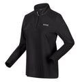 Black - Side - Regatta Great Outdoors Womens-Ladies Sweetheart 1-4 Zip Fleece Top