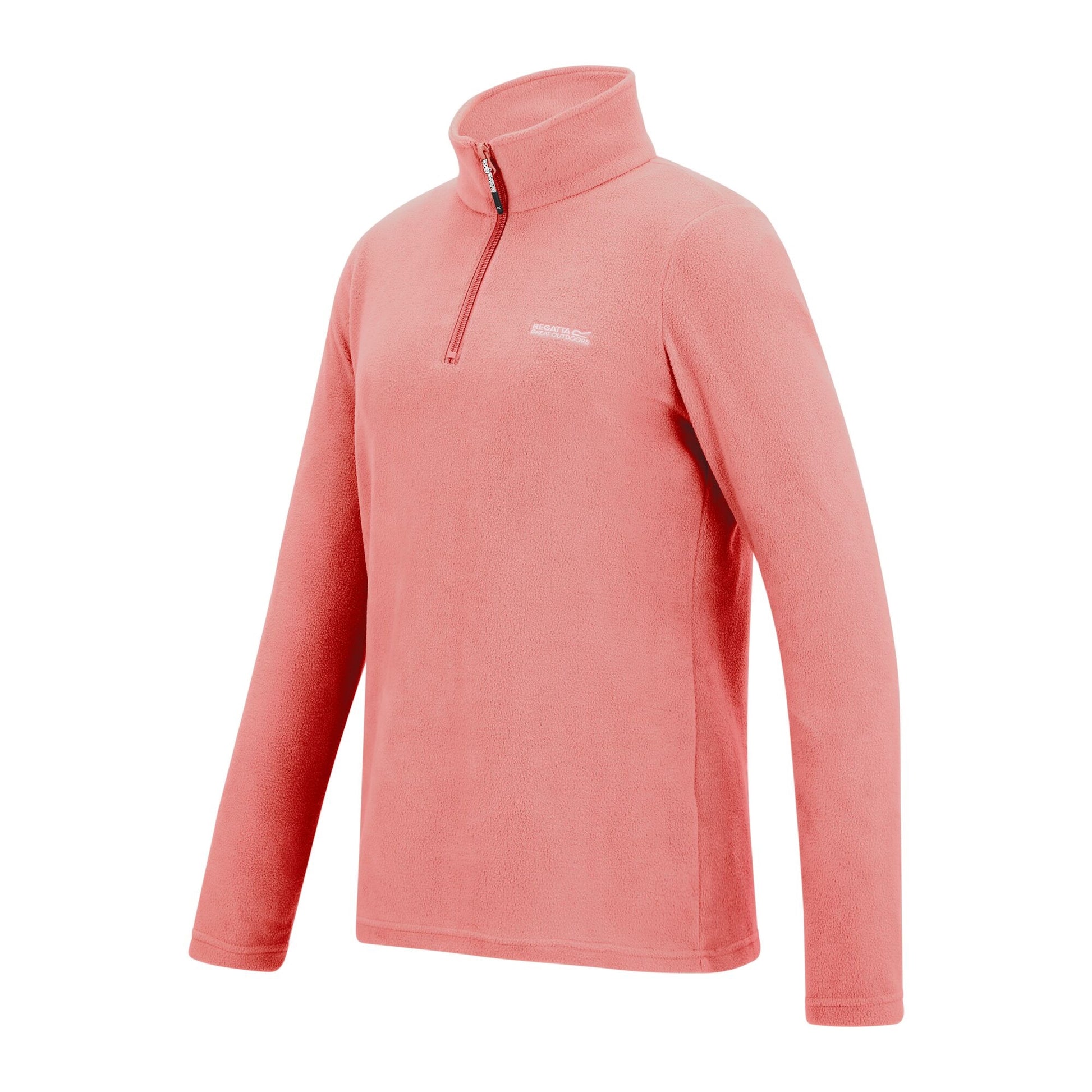 Peach Pink - Side - Regatta Great Outdoors Womens-Ladies Sweetheart 1-4 Zip Fleece Top