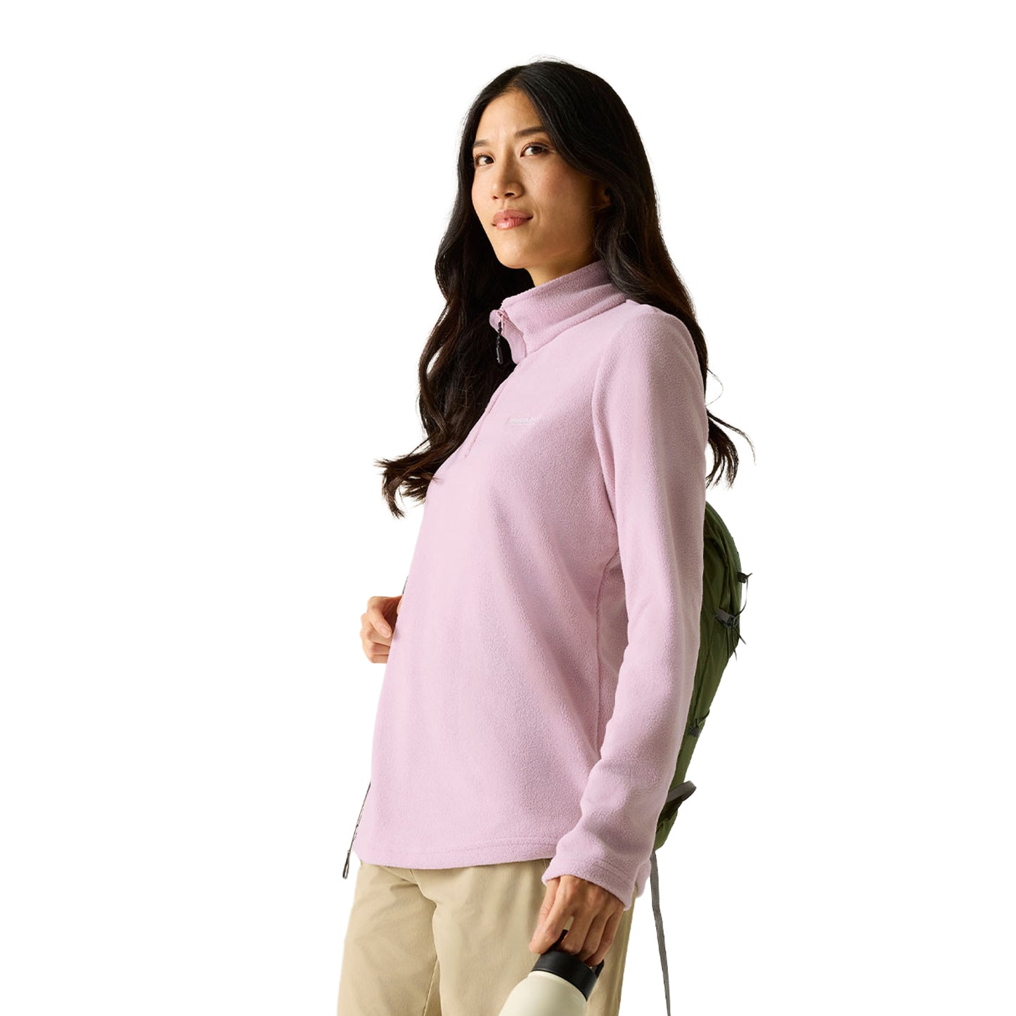 Powder Lilac - Lifestyle - Regatta Great Outdoors Womens-Ladies Sweetheart 1-4 Zip Fleece Top
