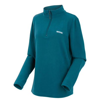 Blue - Side - Regatta Great Outdoors Womens-Ladies Sweetheart 1-4 Zip Fleece Top