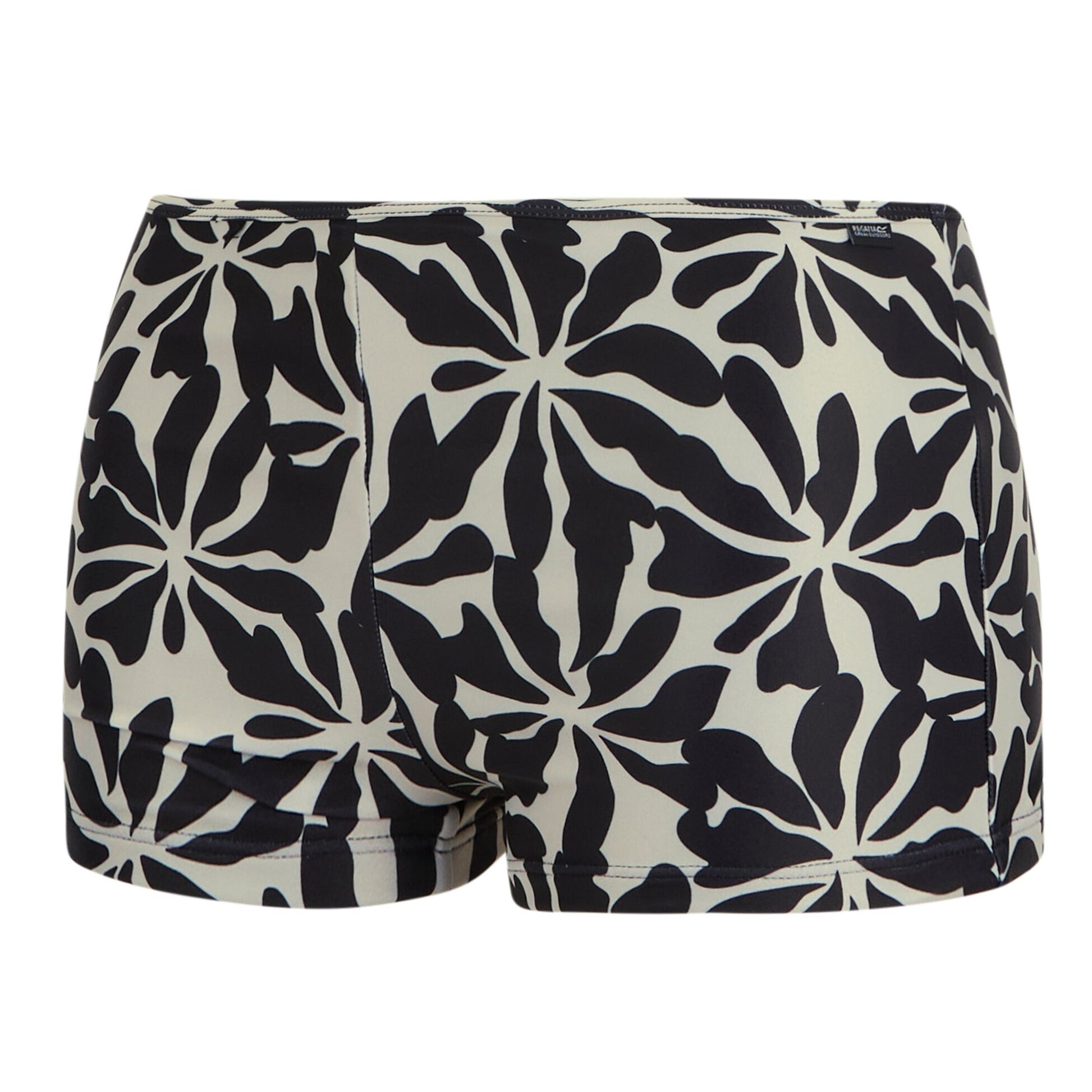Beige - Side - Regatta Womens-Ladies Aceana Abstract Floral Bikini Shorts