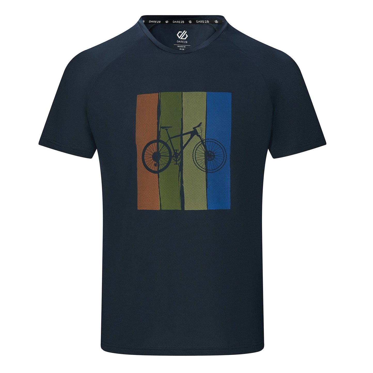 Navy - Front - Dare 2B Mens Tech II Bicycle T-Shirt
