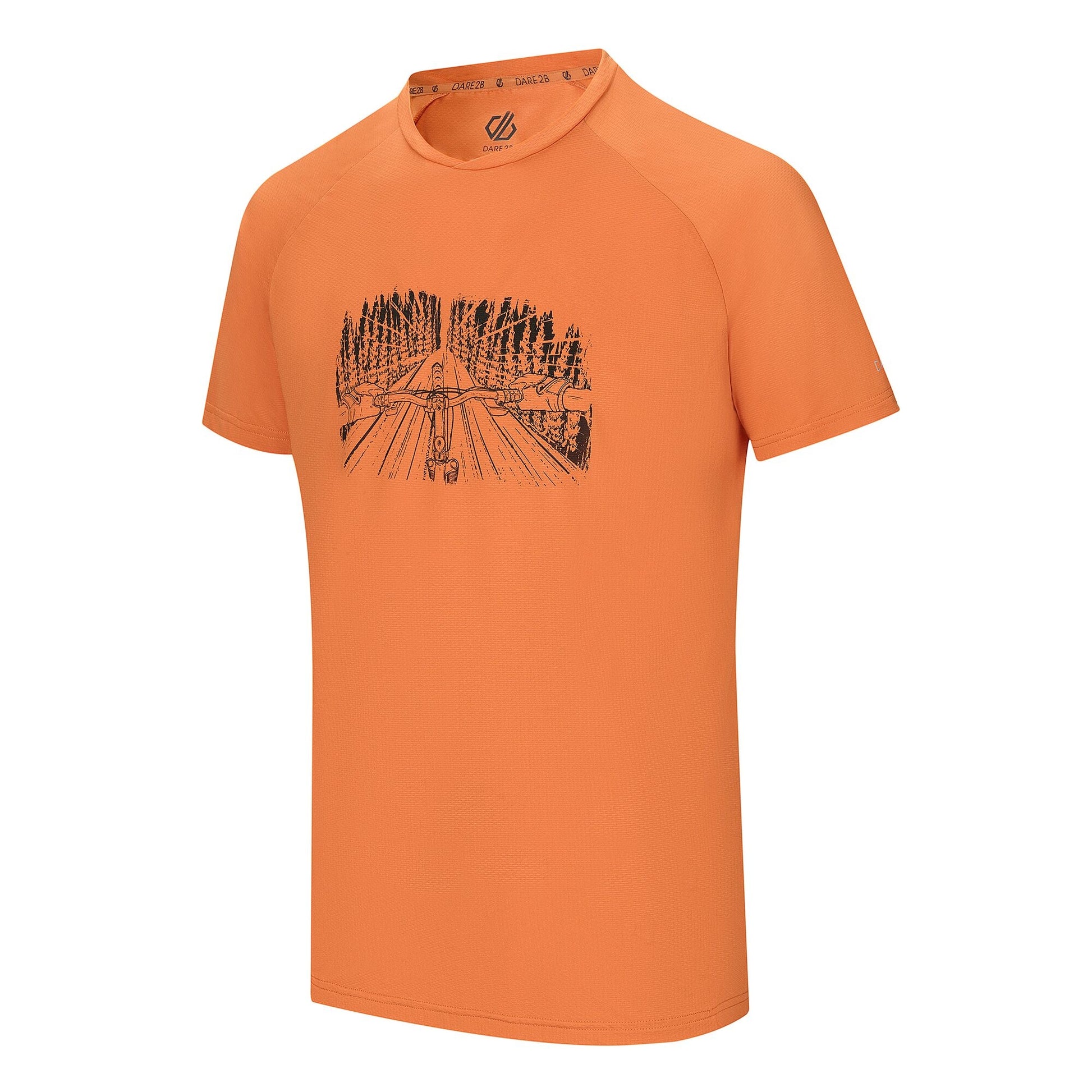 Burnt Orange - Side - Dare 2B Mens Tech II Trees T-Shirt