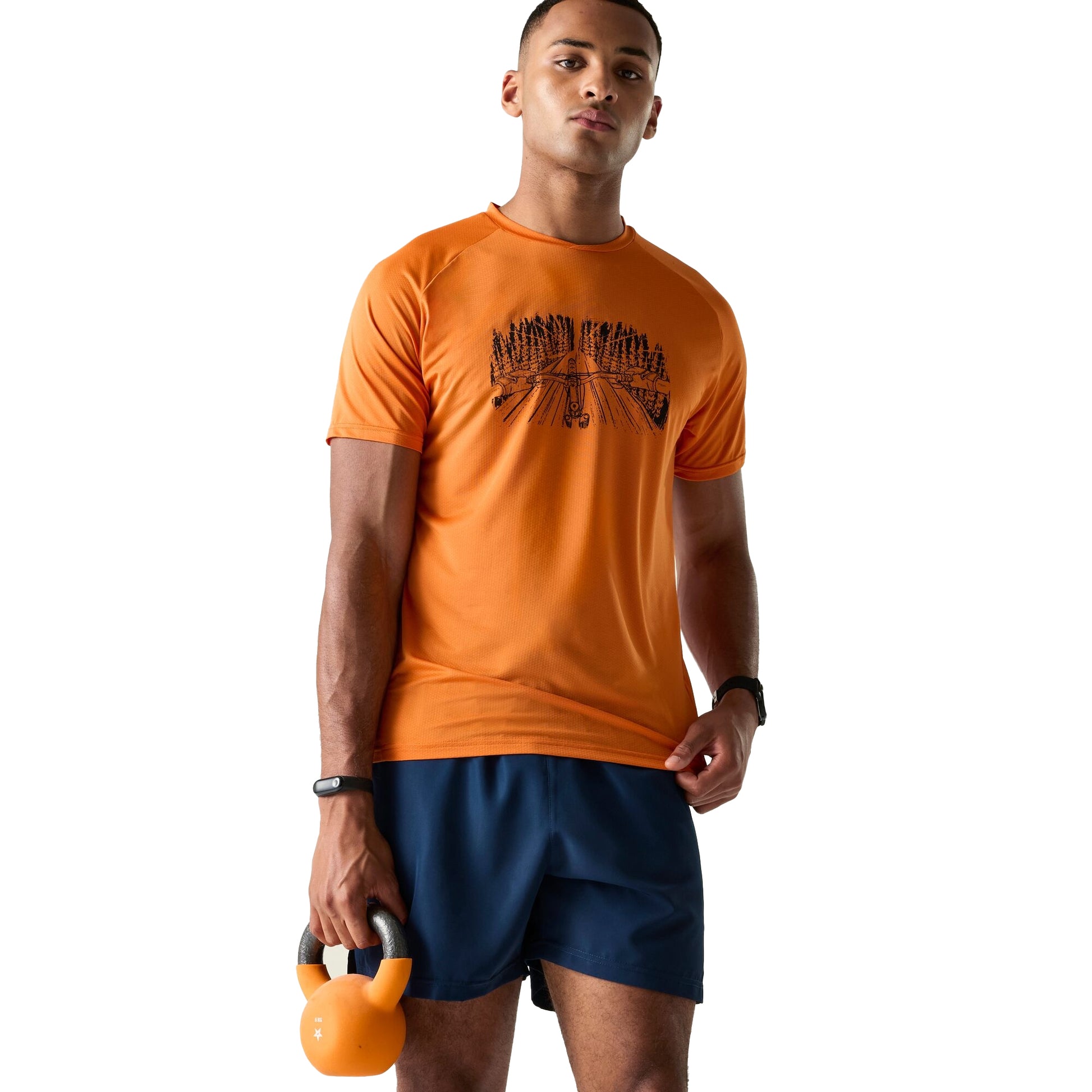 Burnt Orange - Lifestyle - Dare 2B Mens Tech II Trees T-Shirt