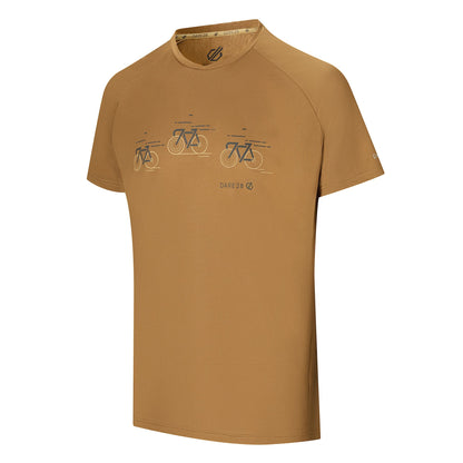 Dark Cumin Yellow - Side - Dare 2B Mens Tech II Bicycle T-Shirt