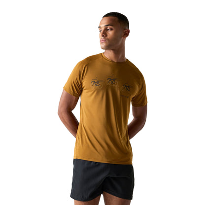 Dark Cumin Yellow - Lifestyle - Dare 2B Mens Tech II Bicycle T-Shirt