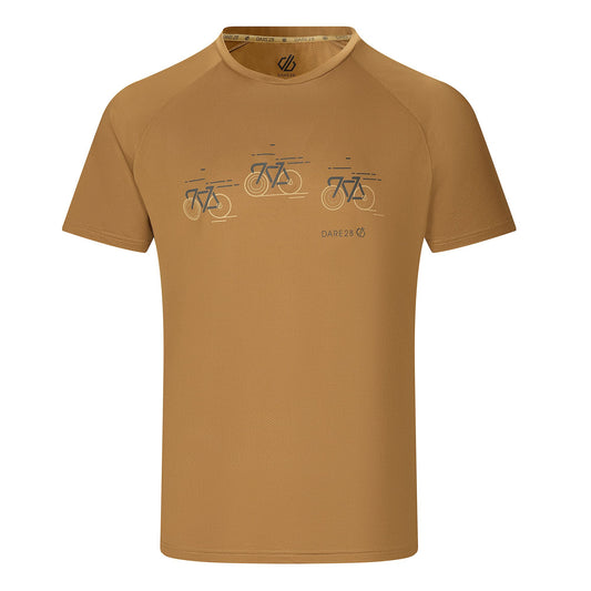 Dark Cumin Yellow - Front - Dare 2B Mens Tech II Bicycle T-Shirt