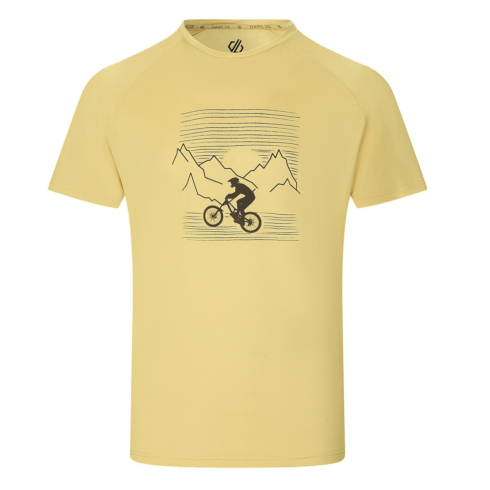 Oil Yellow - Front - Dare 2B Mens Tech II Mountain Bike T-Shirt