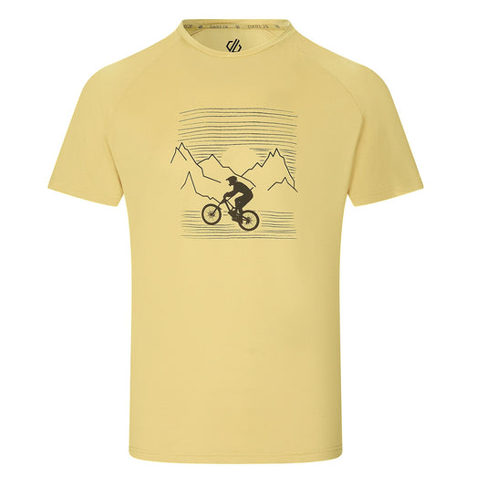 Oil Yellow - Front - Dare 2B Mens Tech II Mountain Bike T-Shirt