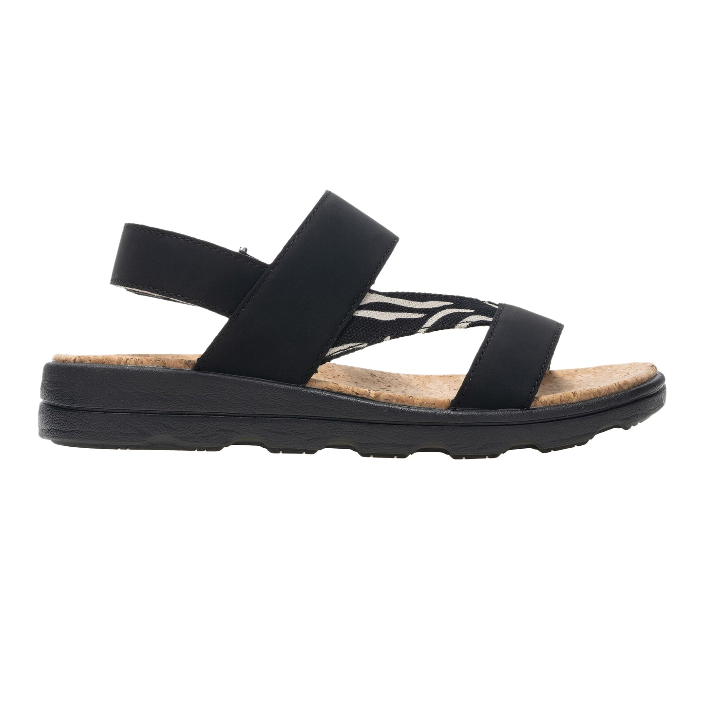 Black - Lifestyle - Regatta Womens-Ladies Rylie Zebra Print Sandals