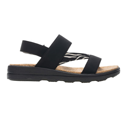 Black - Lifestyle - Regatta Womens-Ladies Rylie Zebra Print Sandals