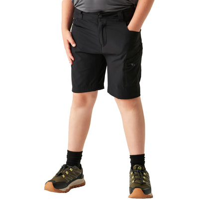 Black - Lifestyle - Dare 2B Childrens-Kids Reprise III Multi Pocket Shorts