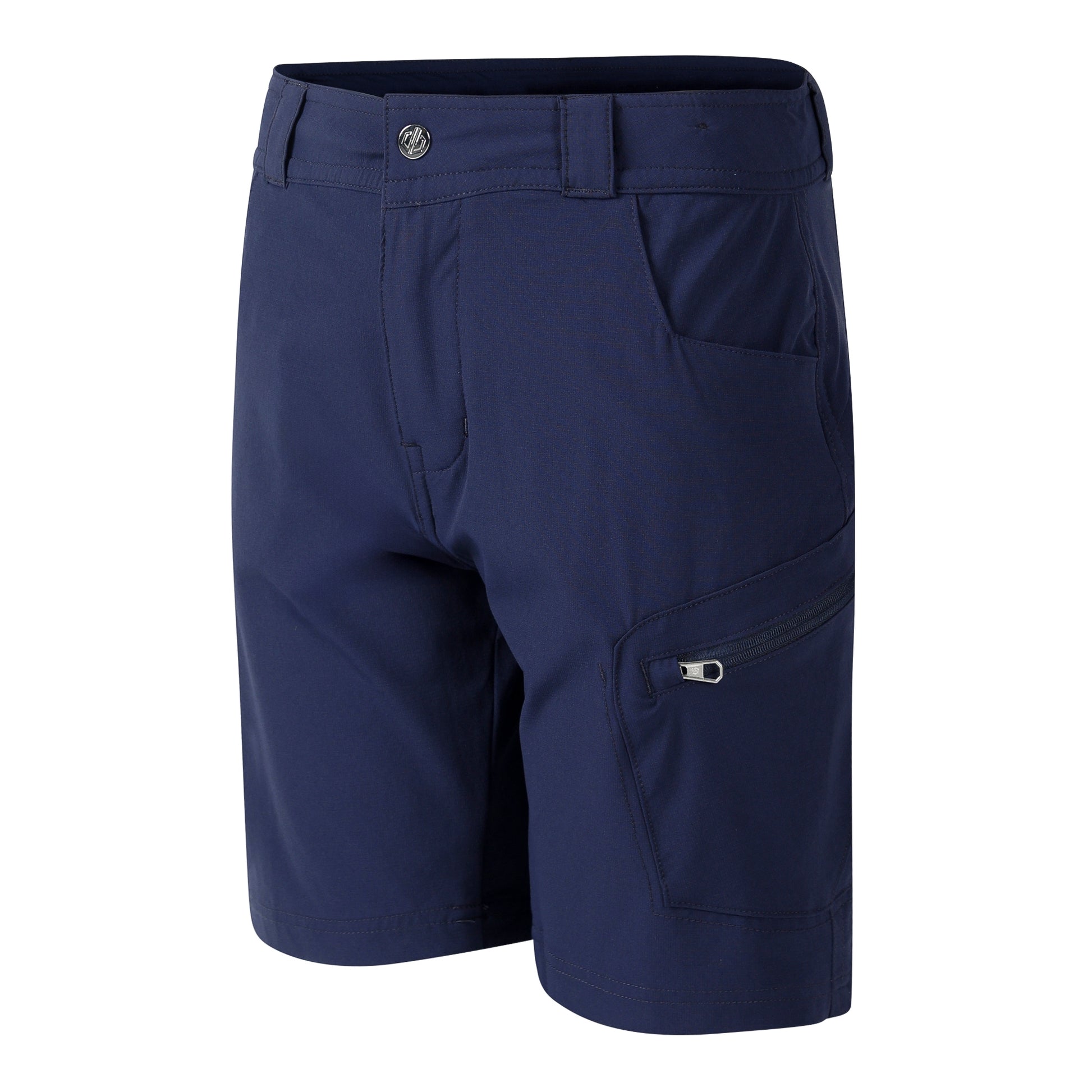 Navy - Side - Dare 2B Childrens-Kids Reprise III Multi Pocket Shorts