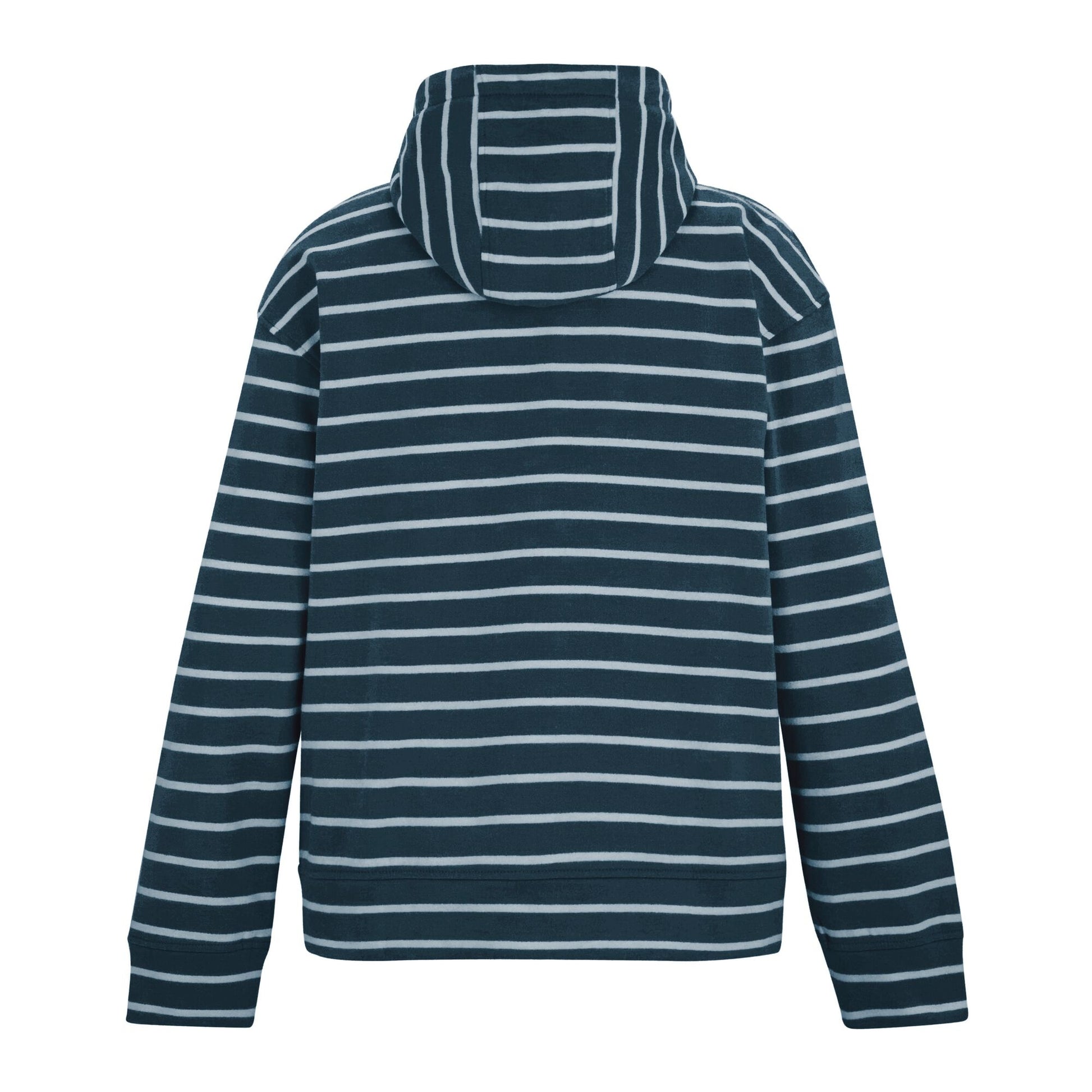 Navy-White - Back - Regatta Womens-Ladies Bayletta Striped Full Zip Hoodie