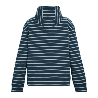 Navy-White - Back - Regatta Womens-Ladies Bayletta Striped Full Zip Hoodie