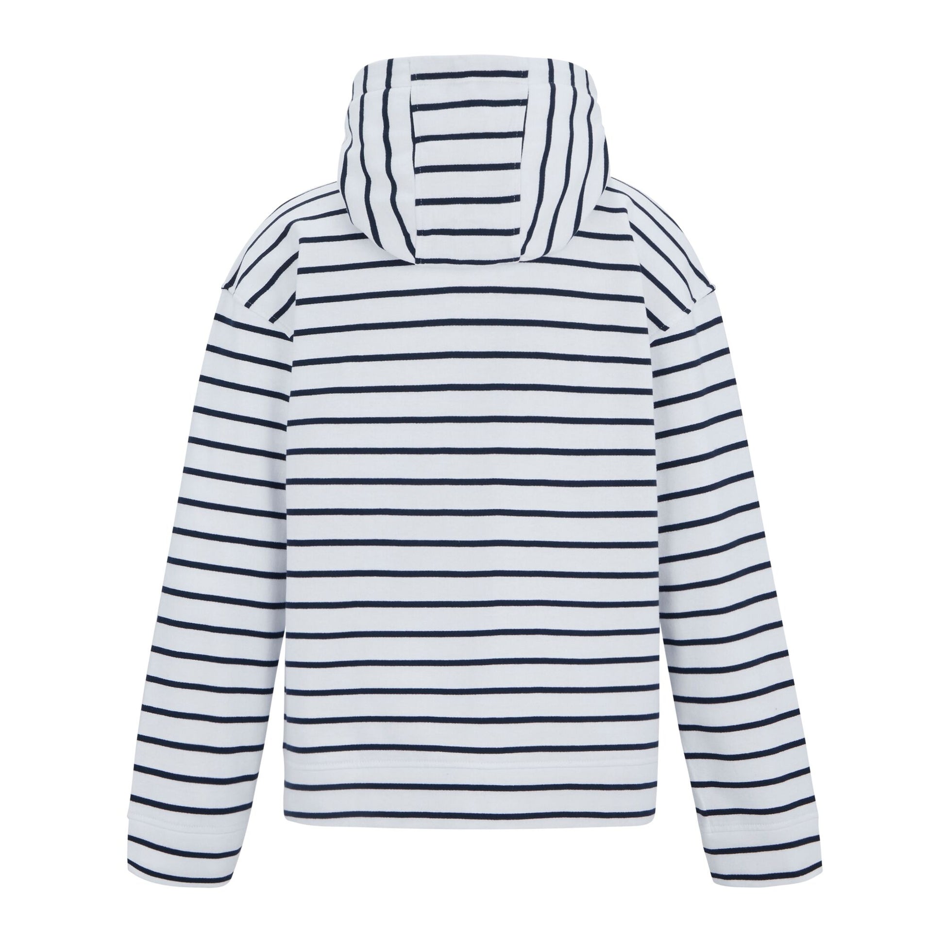 White-Navy - Back - Regatta Womens-Ladies Bayletta Striped Full Zip Hoodie