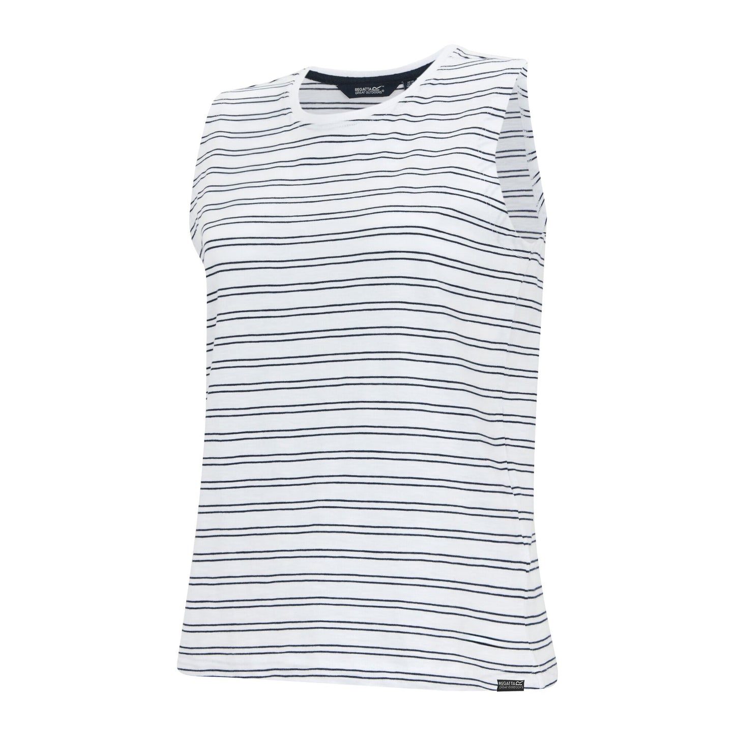 White-Navy - Side - Regatta Womens-Ladies Fariene Vest Top