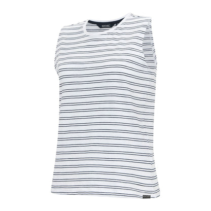 White-Navy - Side - Regatta Womens-Ladies Fariene Vest Top