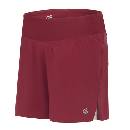 Tibetan Red - Side - Dare 2B Womens-Ladies Nimble 2 in 1 Shorts