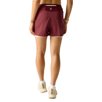 Tibetan Red - Pack Shot - Dare 2B Womens-Ladies Nimble 2 in 1 Shorts