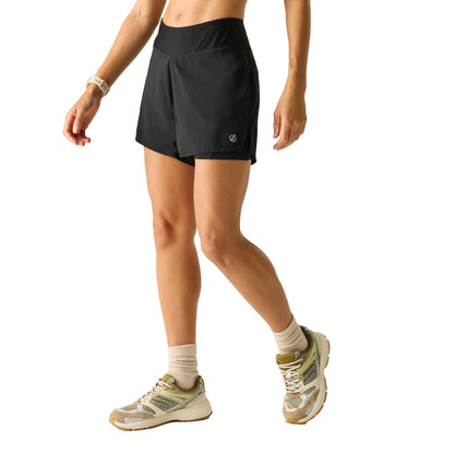 Black - Lifestyle - Dare 2B Womens-Ladies Nimble 2 in 1 Shorts