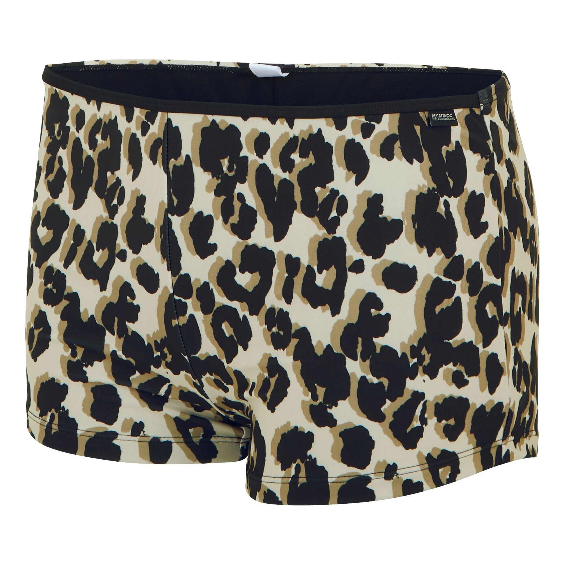 Multicoloured - Side - Regatta Womens-Ladies Aceana Leopard Print Bikini Shorts