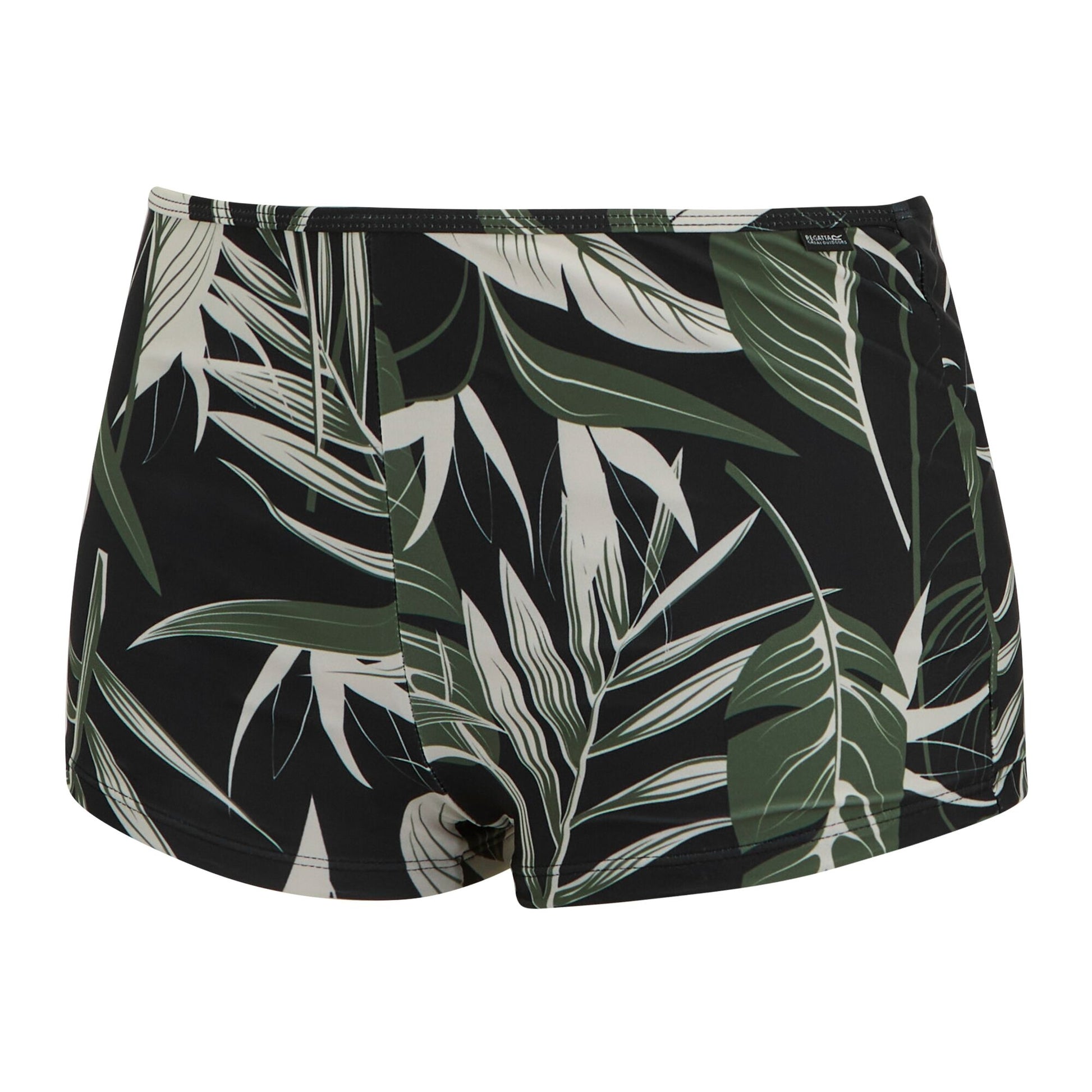 Dark Tropical - Side - Regatta Womens-Ladies Aceana Tropical Leaves Bikini Shorts