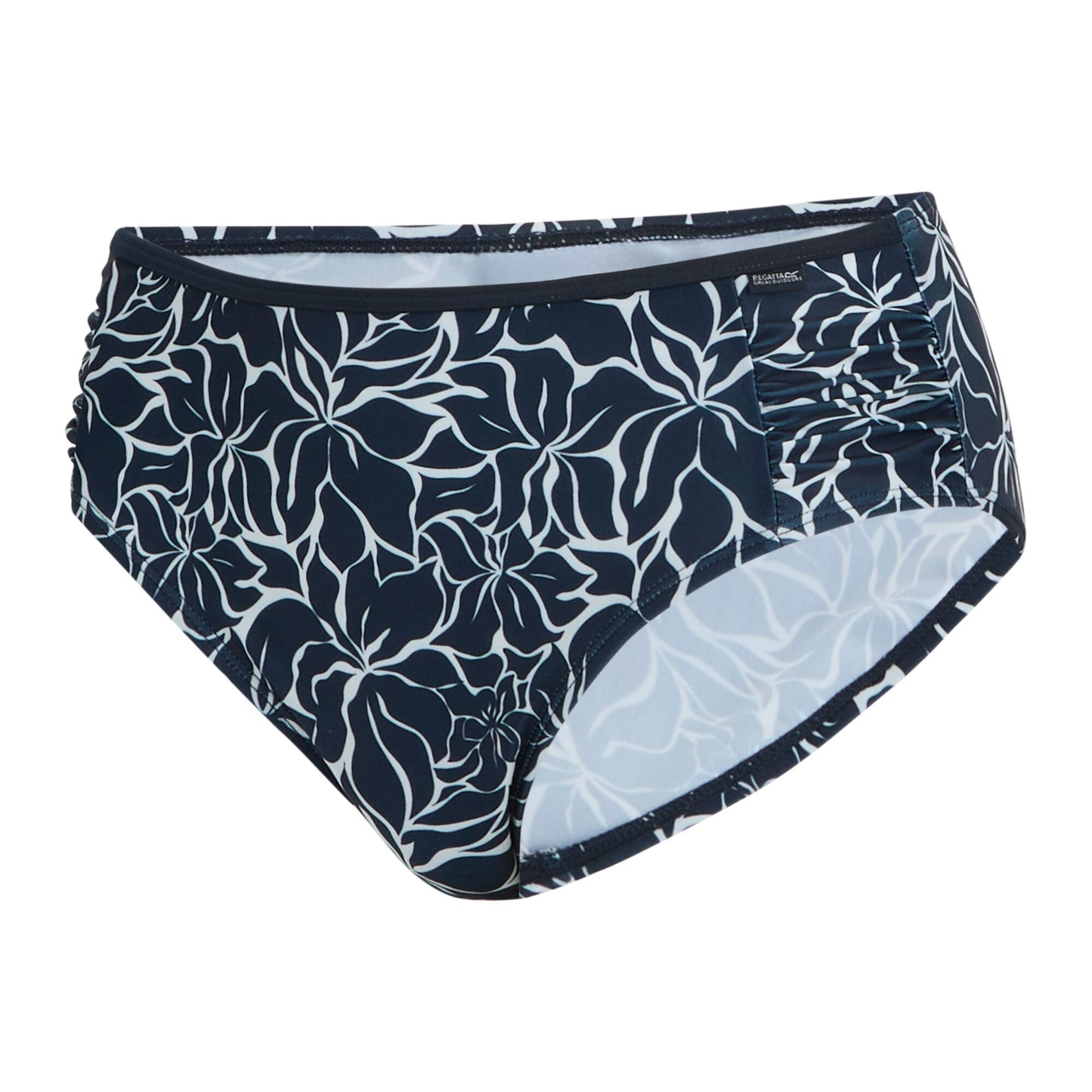 Navy - Side - Regatta Womens-Ladies Aceana Floral Bikini Bottoms