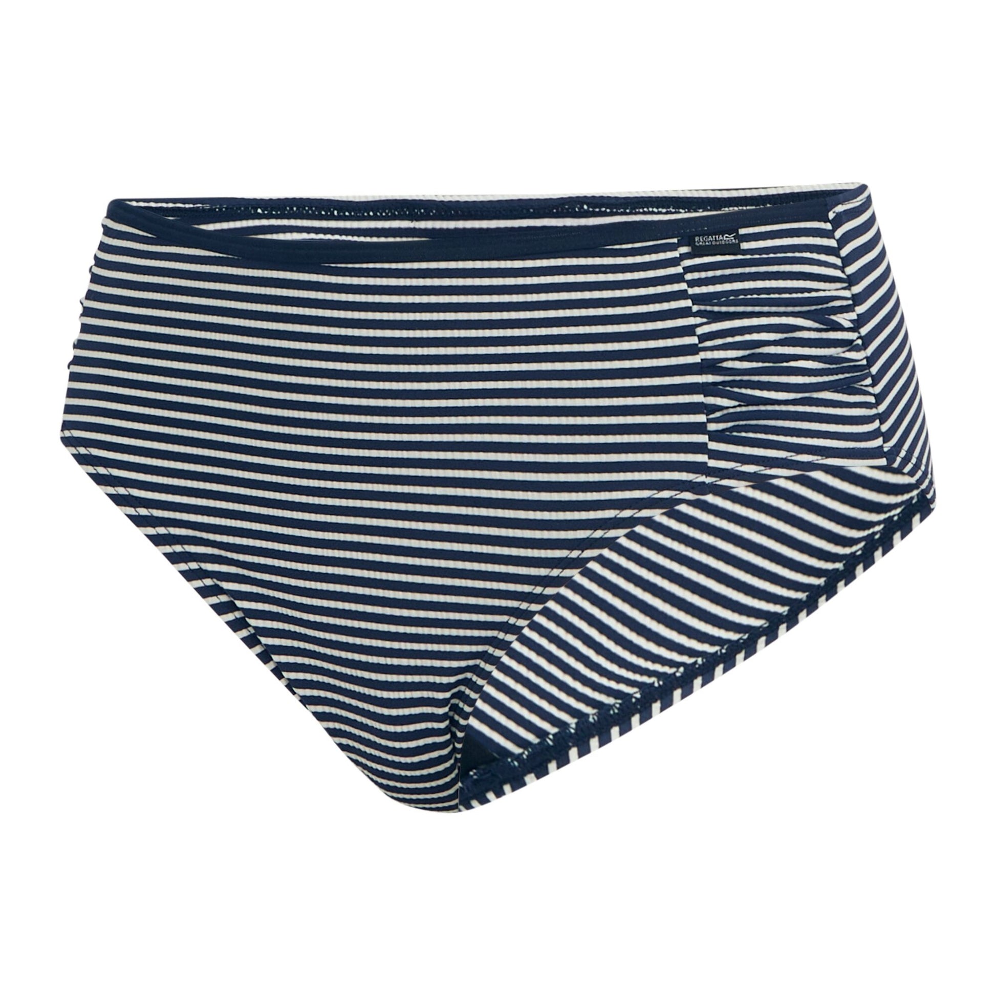 Navy-White - Side - Regatta Womens-Ladies Stripe Bikini Bottoms