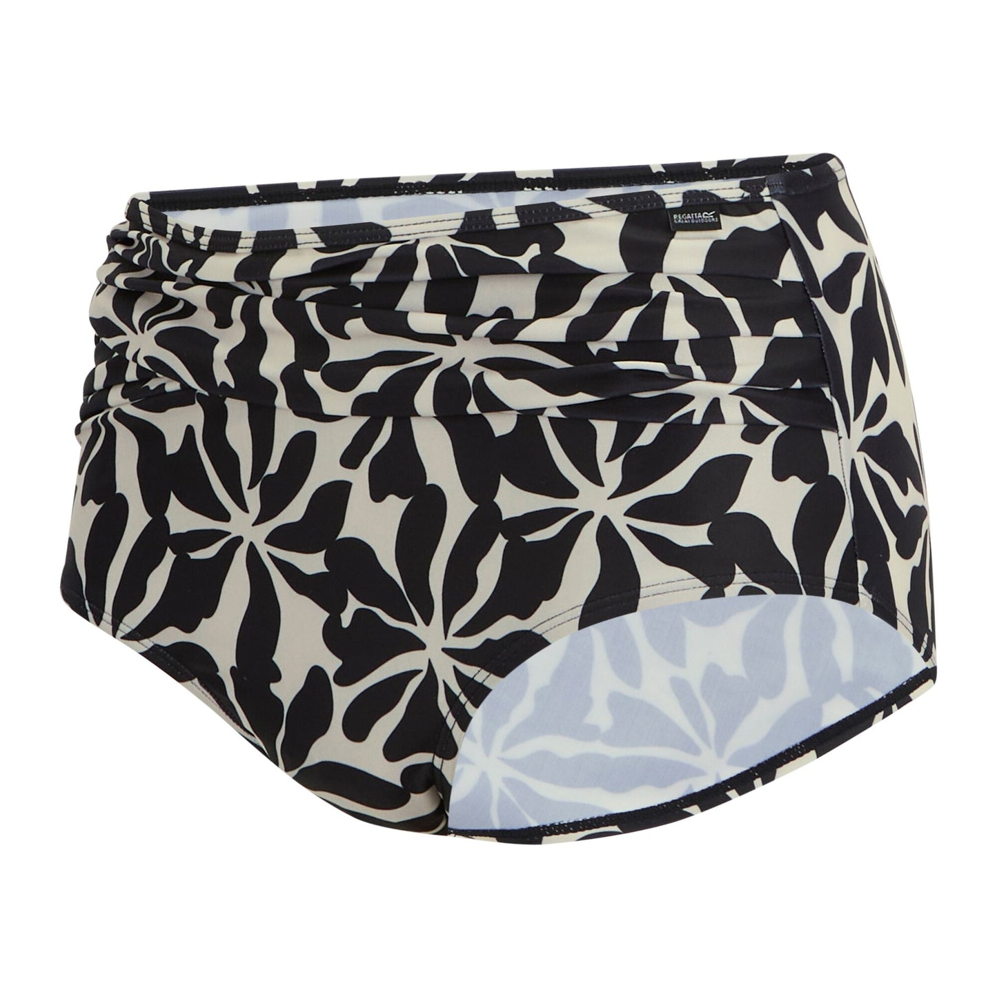 Beige - Side - Regatta Womens-Ladies Loria Abstract Floral Bikini Bottoms