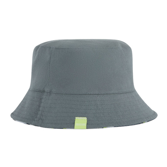 Camo Green-Dark Storm - Front - Regatta Childrens-Kids Camo Reversible Bucket Hat
