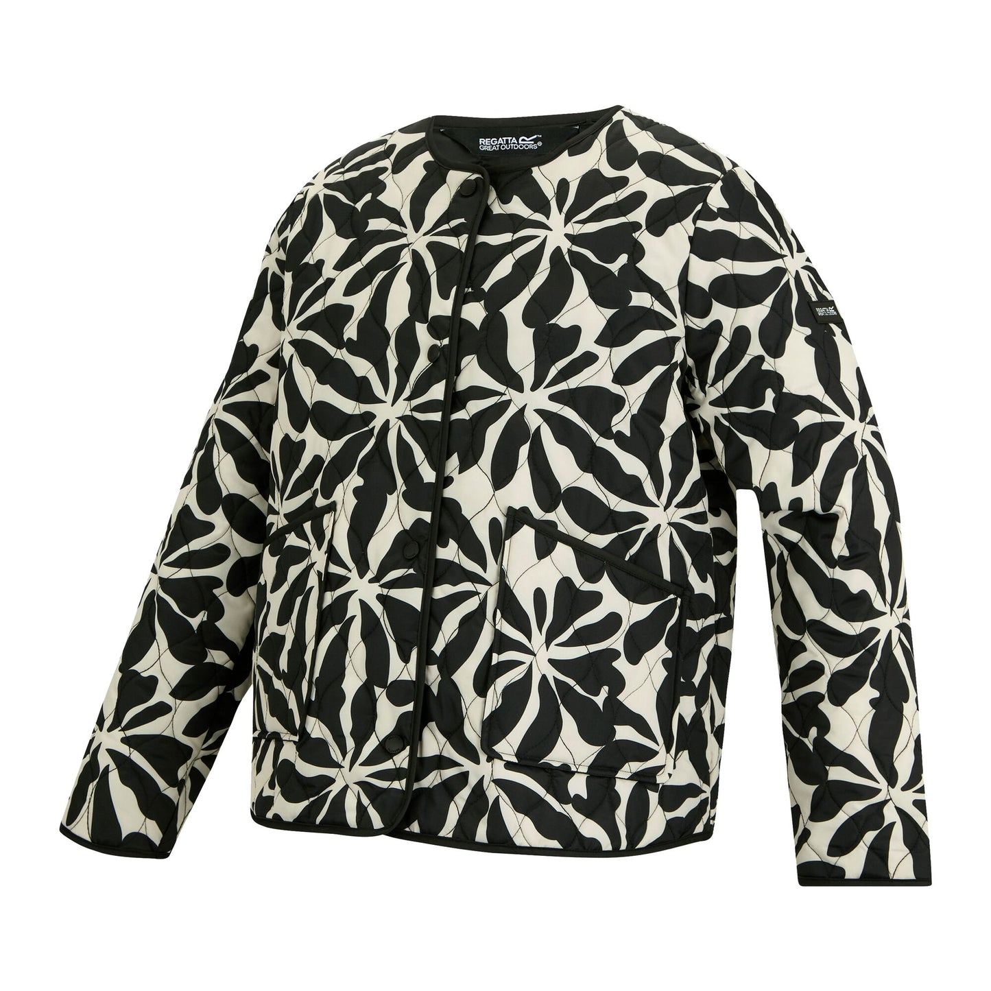 Beige - Side - Regatta Womens-Ladies Mira Abstract Floral Padded Jacket
