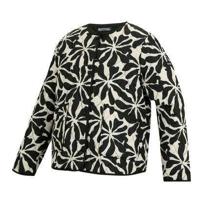 Beige - Side - Regatta Womens-Ladies Mira Abstract Floral Padded Jacket