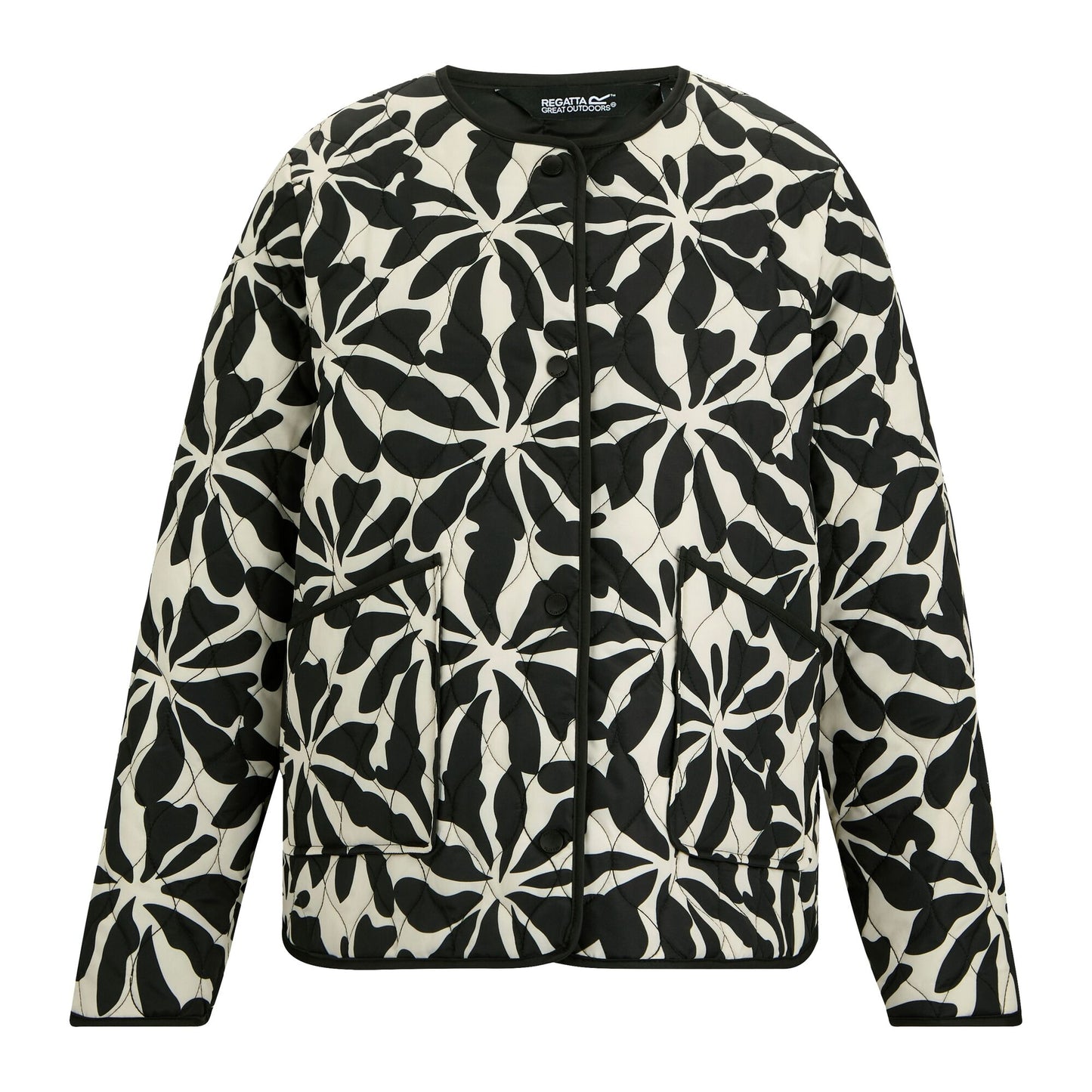 Beige - Front - Regatta Womens-Ladies Mira Abstract Floral Padded Jacket