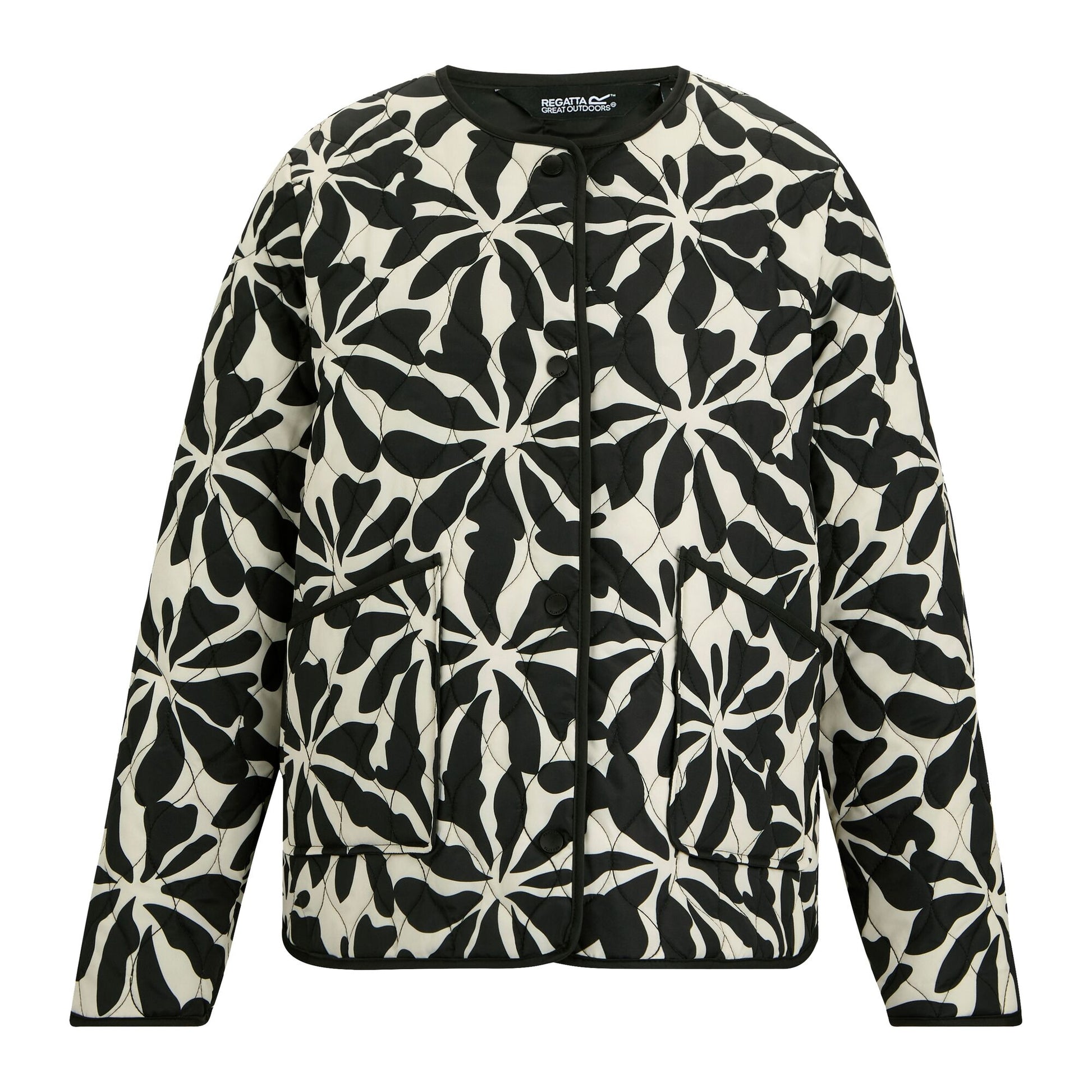 Beige - Front - Regatta Womens-Ladies Mira Abstract Floral Padded Jacket